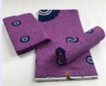 Wax 100% Coton - Motif Suzanne violet