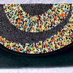 Pochette En Cuir Perlée