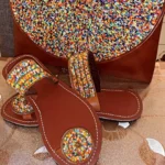 Pochette En Cuir Perlée